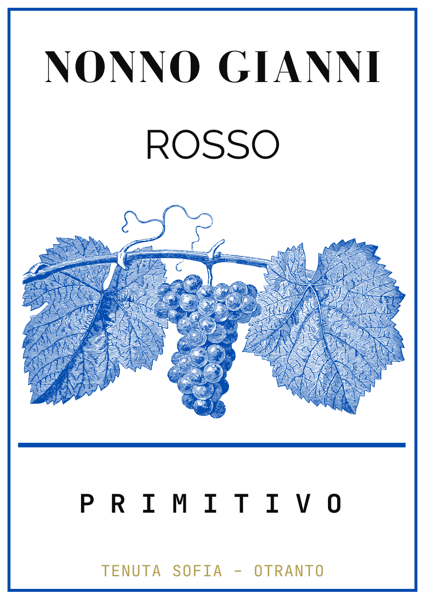 Vino Primitivo Salento Nonno Gianni