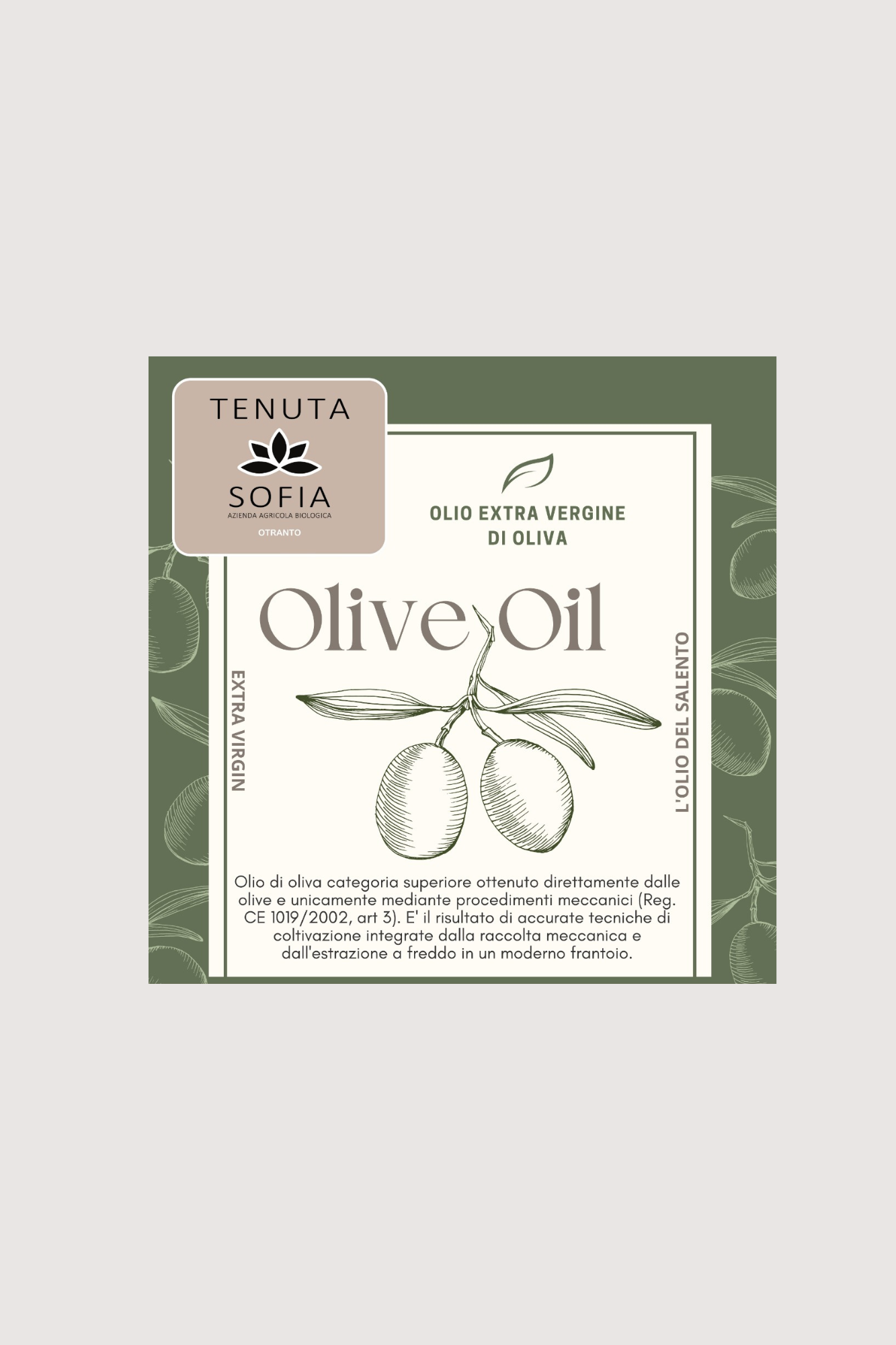 Olio extravergine di oliva biologico della Tenuta Sofia