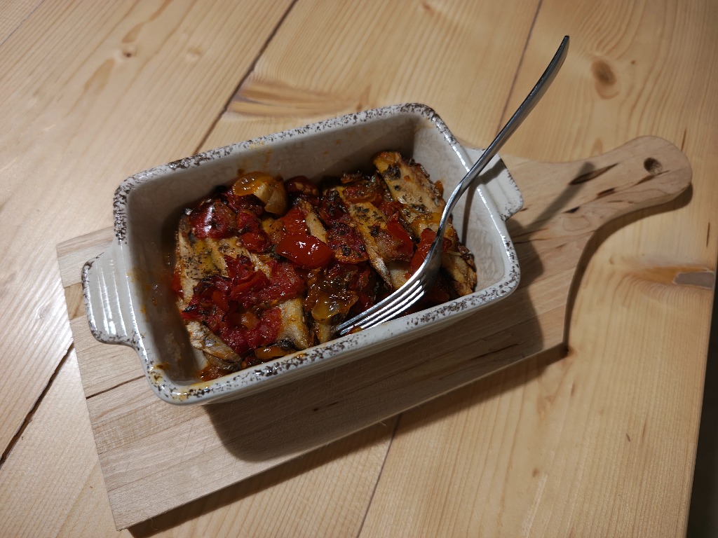 Pirofila di pesce al forno alla salentina